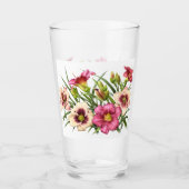 Rode Daglelies Bloemen Glas (Voorkant)