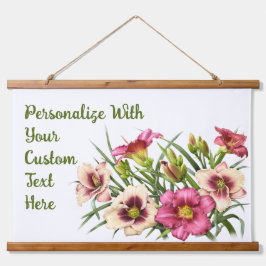 Rode dagvloeren Botanische Kunst op maat Hangend Wandkleed