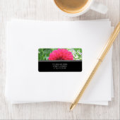 Rode Dahlia Adresetiketten Etiket (Insitu)