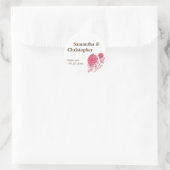 Rode dahlia bloem bruiloft gunst label zegel label (Tas)