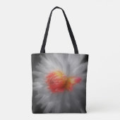 Rode Dahlia Bloem Kunst Tote Bag (Achterkant)