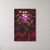 Rode Dahlia Canvas Print (Voorkant)