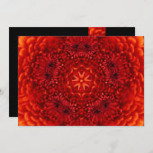 RODE DAHLIA,  helder zwart Kaart (Voorkant / Achterkant)