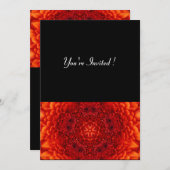 RODE DAHLIA, helder zwart Kaart (Voorkant / Achterkant)