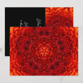 RODE DAHLIA, helder zwart Kaart (Voorkant / Achterkant)