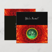 RODE DAHLIA, JADE, helder groen zwart geel Kaart (Voorkant / Achterkant)