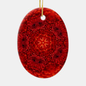 RODE DAHLIA ROBIJN MONOGRAM KERAMISCH ORNAMENT (Achterkant)