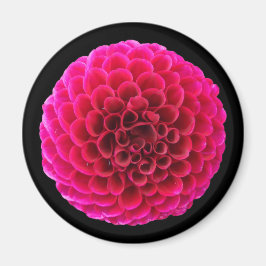 Rode Dahlia Ronde Koelkastmagneet Bloem Cadeau Magneet
