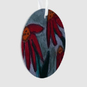 Rode Daisies Acryl Ornament (voorkant)