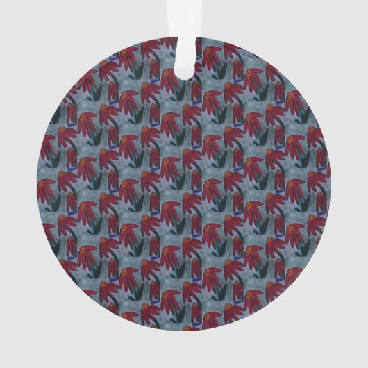 Rode Daisies Acryl Ornament (achterkant)