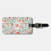 Rode Daisy Bloempatroon - Botanisch Bagagelabel (Voorkant horizontaal)