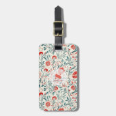 Rode Daisy Bloempatroon - Botanisch Bagagelabel (Voorkant verticaal)