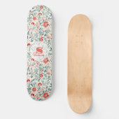  Rode Daisy Bloempatroon - Botanisch Persoonlijk Skateboard (Voorkant)