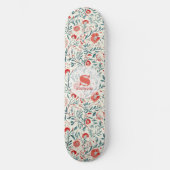  Rode Daisy Bloempatroon - Botanisch Persoonlijk Skateboard (Voorkant)