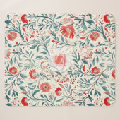 Rode Daisy Bloempatroon - Botanisch Sherpa Deken (Voorkant (horizontaal))