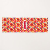Rode Daisy BOHO Moderne Tegel Yogamat (Voorkant (horizontaal))
