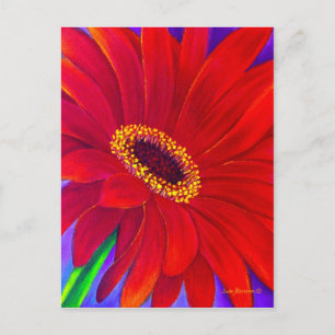 Rode Daisy Gerber Bloemen Schilderen Kunst - Multi Briefkaart
