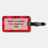 Rode Daisy-ventilator met gele pollen Abstract Bagagelabel (Achterkant horizontaal)