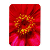 Rode Daisy-ventilator met gele pollen Abstract Magneet (Verticaal)