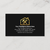 Rode Dak Gouden Verf Splatter Visitekaartje (Achterkant)