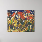 Rode daken onder bomen canvas afdruk (Voorkant)