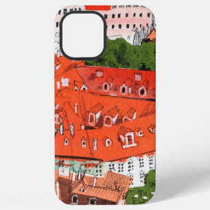 Rode Daken Praag Tsjechisch Stadsgezicht Papier Co iPhone 12 Pro Max Hoesje