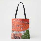 Rode daken Praag Tsjechische stadsgezicht papier c Tote Bag (Voorkant)