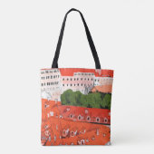 Rode daken Praag Tsjechische stadsgezicht papier c Tote Bag (Achterkant)