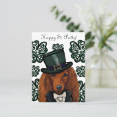 RODE DAKKELHOND BRIEFKAART (Staand voorkant)