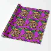 RODE DAKKELHOND     CADEAUPAPIER (Uitgerold)