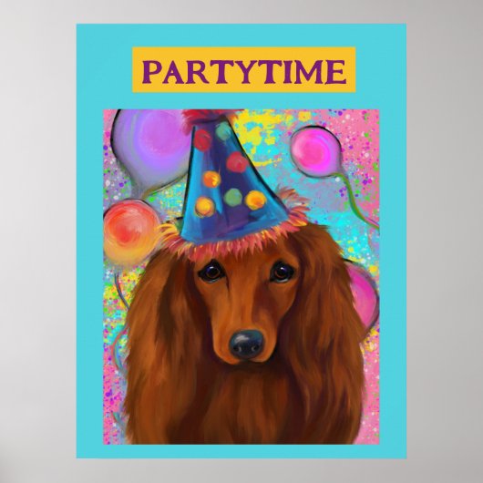 RODE DAKKELHOND POSTER (Voorkant)