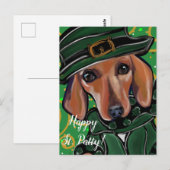 RODE DAKSHOND   BRIEFKAART (Voorkant / Achterkant)