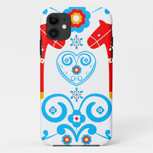 Rode Dala-paarden Case-Mate iPhone Case (Achterkant)