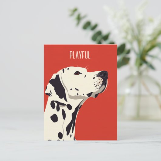 Rode Dalmatiaan Briefkaart (Staand voorkant)