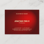 Rode Damask Elegante Premium Silk Finish Sjabloon Visitekaartje (Achterkant)