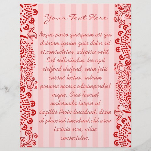 Rode Damask Gestreepte Gedraaide Flyer (Voorkant)