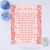 Rode Damask Gestreepte Gedraaide Flyer (Enkel)