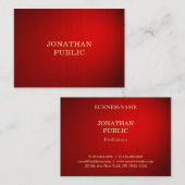 Rode Damask Gouden Tekst Elegante Professionele Sj Visitekaartje (Voorkant / Achterkant)