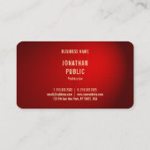 Rode Damask Gouden Tekst Sjabloon Elegant Professi Visitekaartje (Achterkant)
