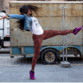 Rode Damaskers op zwart Leggings