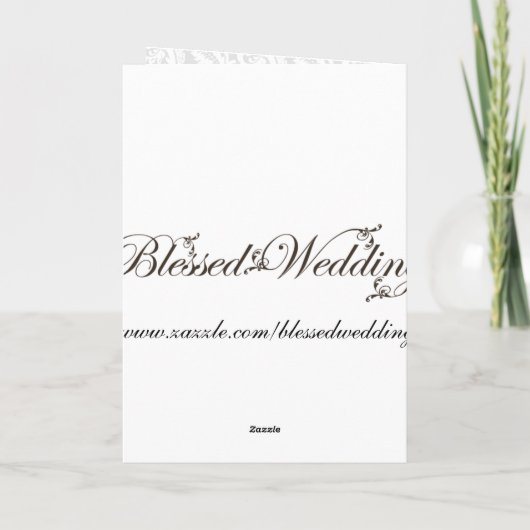 rode damast Bedankt Card (Achterkant)