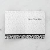 rode damast Bedankt Card (Binnen)