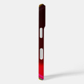 RODE DAMAST FLUWEEL TULPEN MONOGRAM Burgundy Wit Case-Mate iPhone Case (Achterkant / Rechts)