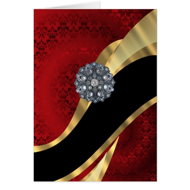 Rode damast & goud (Voorkant)