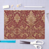 Rode damast met gouden patroon Decoupage Tissuepapier (Craft)