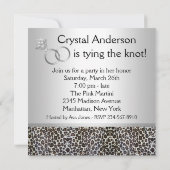 Rode Damast Tailleband Luipaard Bachelorette Feest Kaart (Achterkant)