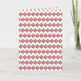 Rode Damast Uitnodiging | Elegante Zwart & Rood