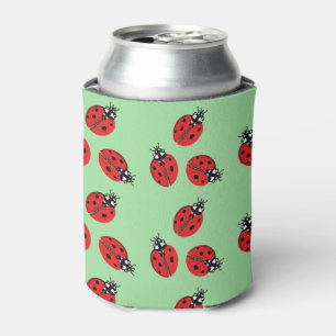 Rode Dame Bug Illustratie Blikjeskoeler