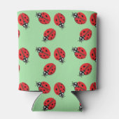 Rode Dame Bug Illustratie Blikjeskoeler (Achterkant)