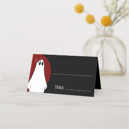 Rode Dame Geesten Halloween Bruiloft Plaatskaartje